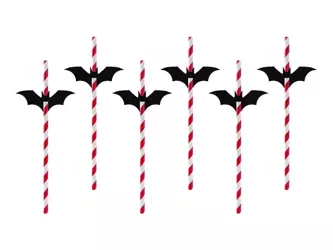 Paper Straws - Bats - 19,5 cm - 6 pcs