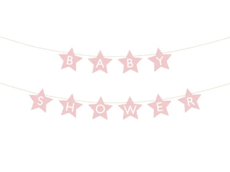 Paper banner - Baby shower - Light pink - 290 x 16.5cm