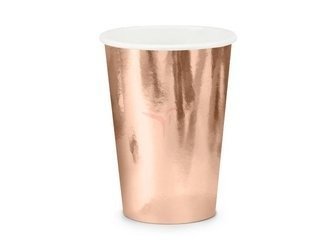 Paper cups - Rose Gold - 220ml - 6 pieces