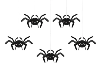 Paper decoration - Spiders - 27 x 17 cm - 5 pieces