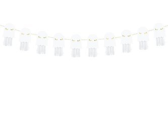 Paper garland - Ghosts - White - 130 cm