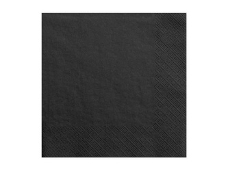 Paper napkins - Black - 33x33cm - 20 pieces