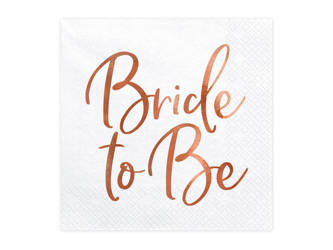 Paper napkins - Bride to Be - rose gold - 20 pieces