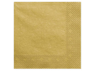 Paper napkins - Gold - Metallized - 40x40cm - 20 pieces