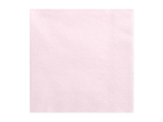 Paper napkins - Light powder pink - 33 x 33cm - 20 pieces