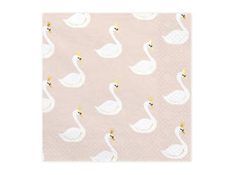 Paper napkins - Lovely Swan - 33x33cm - 20 pieces