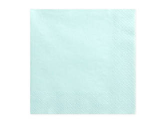 Paper napkins - Pale turquoise - 33x33cm - 20 pieces