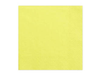 Paper napkins - Yellow - 33x33cm - 20 pieces