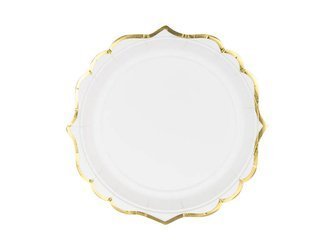 Paper plates - White - 18.5 cm - 6 pieces