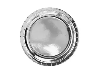 Paper plates - silver - 23 cm - 6 pcs.