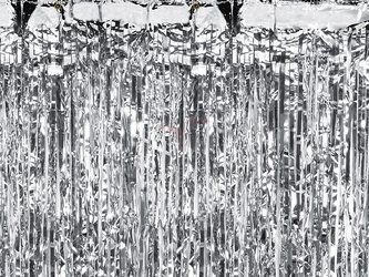 Party Curtain - Silver - 90 x 250cm