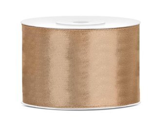 Satin Ribbon - Light Gold - 50mm x 25m