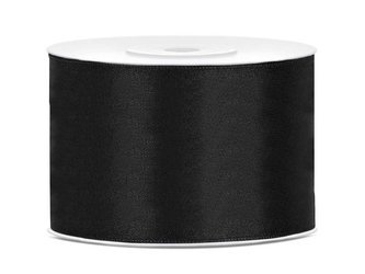 Satin ribbon - 50mm x 25m - black