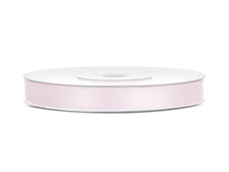 Satin ribbon - 6 mm - 25 m - light powder pink