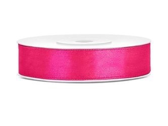 Satin ribbon - Dark pink - 12mm/25m