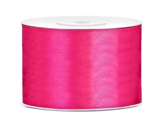 Satin ribbon, Dark pink - 50mm / 25m