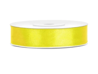 Satin ribbon - Yellow - 12mm/25m