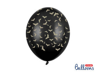 Strong 30cm Balloons - Bats - Pastel Black - 50 pieces