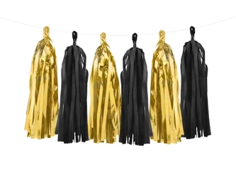 Tassel garland - Black and gold - 150cm