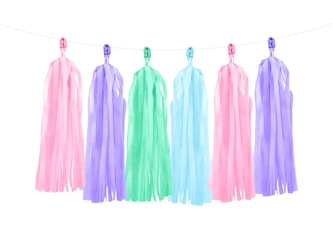 Tassel garland - Colorful dark mix - 150cm