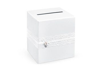 Telegram box - Pearl - Lace - 24 x 24 x 24 cm