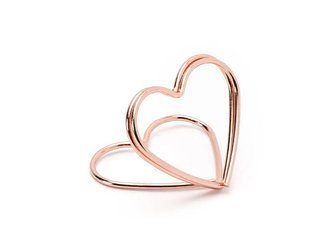 Vignette stands - Hearts - Rose gold - 10 pieces