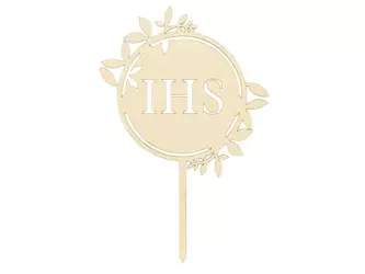 Wooden Topper - IHS - 23cm