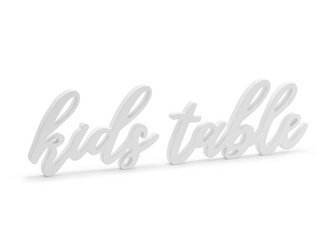 Wooden sign - Kids Table - Whitewashed - 38 x 10 cm