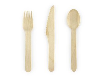 Woodland wooden cutlery - 16 cm - 18 pcs.