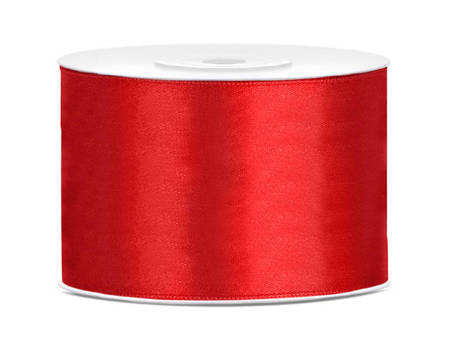 Satin ribbon - Red - 50mm / 1m