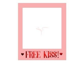 Photo frame - Free Kiss - Pink - 50 x 59.5 cm