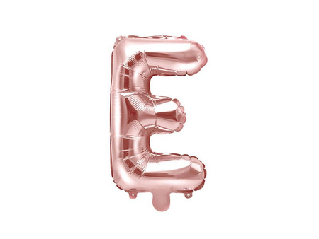 Foil balloon - Letter "E" - Pink Gold - 35 cm