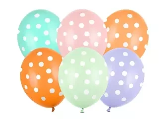 Balloons Strong 30cm - Dots - Mix - 6 pcs