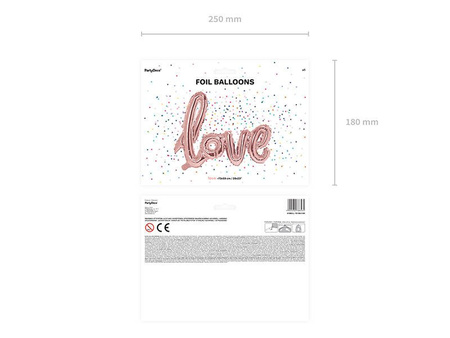 Foil balloon - Love - Pink Gold - 73 x 59 cm