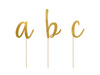 Cake topper - Alphabet - Gold - 53 pieces