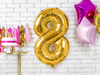 Foil balloon - Number "8" - Gold - 86 cm