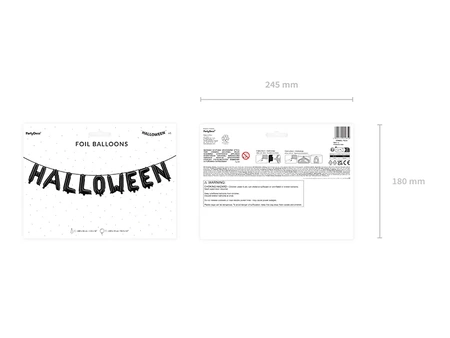 Foil Balloon - Halloween - Black - 280x46 cm