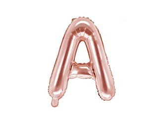 Foil balloon - Letter "A" - Pink Gold - 35 cm