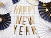 Paper banner - Happy New Year - Gold Mirror - 10 x 90 cm