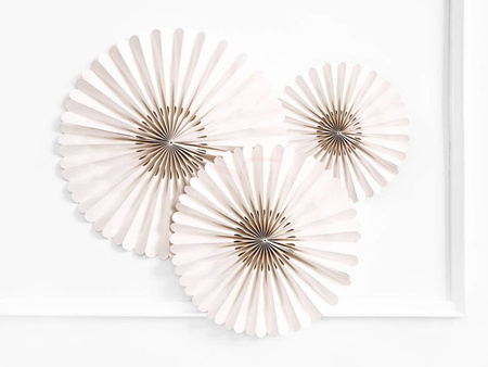 Decorative rosettes - beige - 3 pcs.