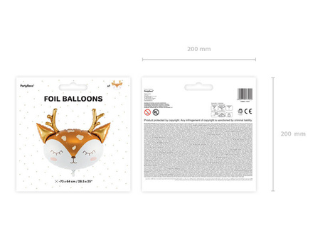  Foil balloon - Deer's head - 73 x 64 cm