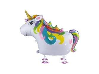 Walking Unicorn Foil Balloon - With Feet - 81 x 62.8 cm