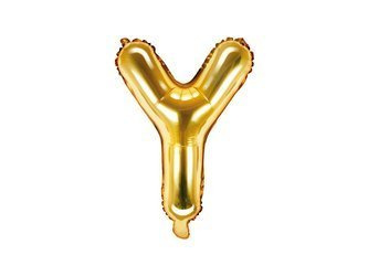 Foil balloon - Letter "Y" - Gold - 35 cm