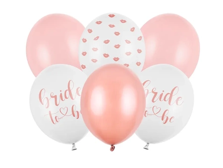 Balloons 30 cm - Bride to be - mix - 6 pcs.