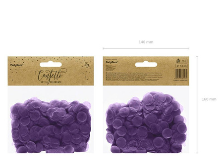 Tissue paper confetti - Circles - Purple - 15g