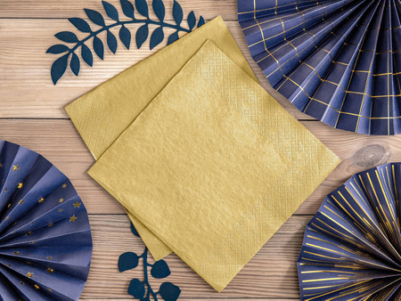 Paper napkins - Gold - Metallized - 40x40cm - 20 pieces