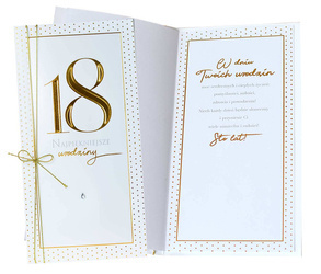 Greeting card - 18th birthday - 1 pc.