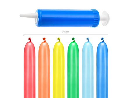 Modelin balloons with pump - Colorful - 130cm - 30 pieces