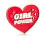 Metal pin - Heart - Girl Power - 3 x 3 cm