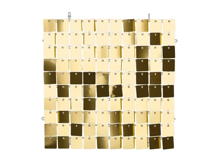 Sequin panel - Square - Gold - 30x30cm - 1 piece